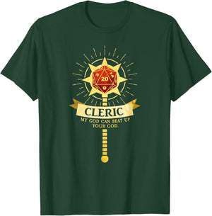 Cleric Class RPG Roleplaying Gamer T-Shirt - T-Shirt | Forest