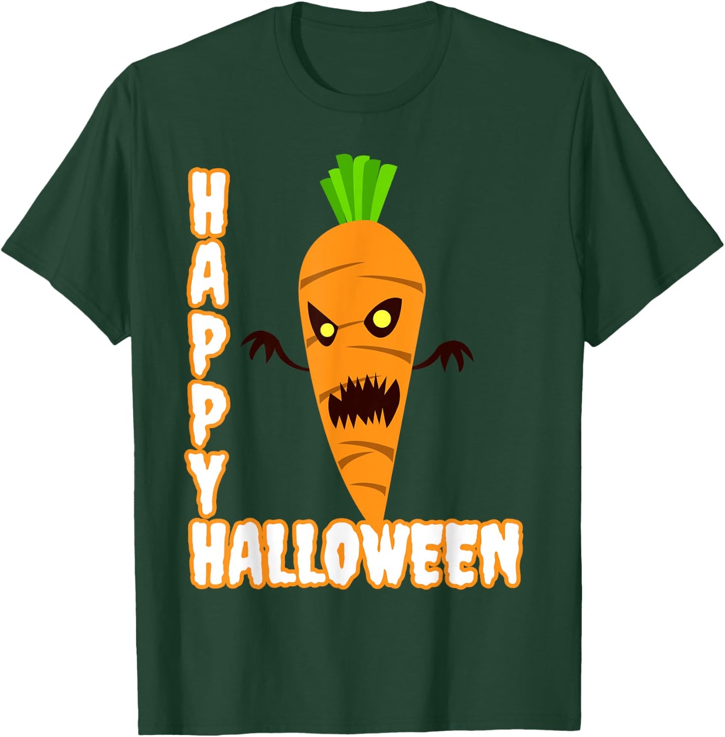 Scary Carrot Happy Halloween Men Women Boys Girls T-Shirt - T-Shirt | Forest