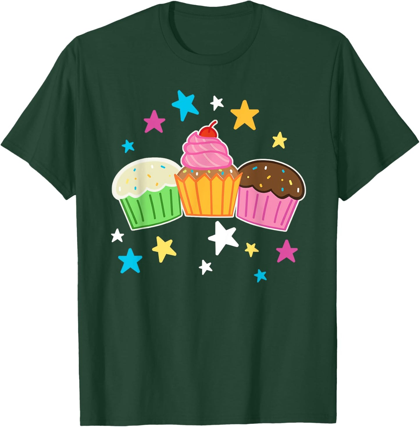 Funny Baking Delicious Cupcake Lover Cupcakes T-Shirt - T-Shirt | Forest