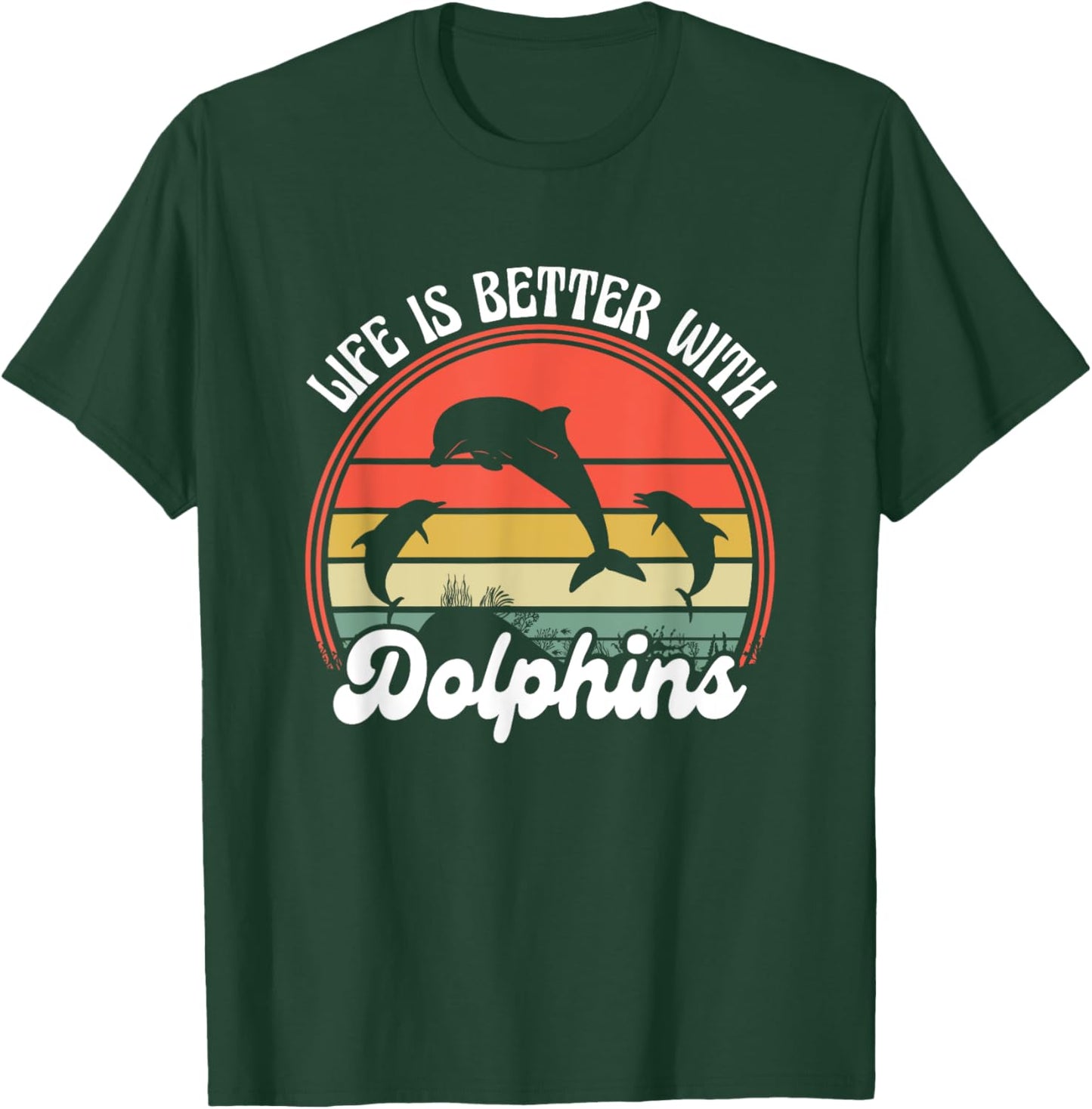 Dolphin Lover Cute Sea Ocean Animals Funny Dolphin Trainer T-Shirt - T-Shirt | Forest