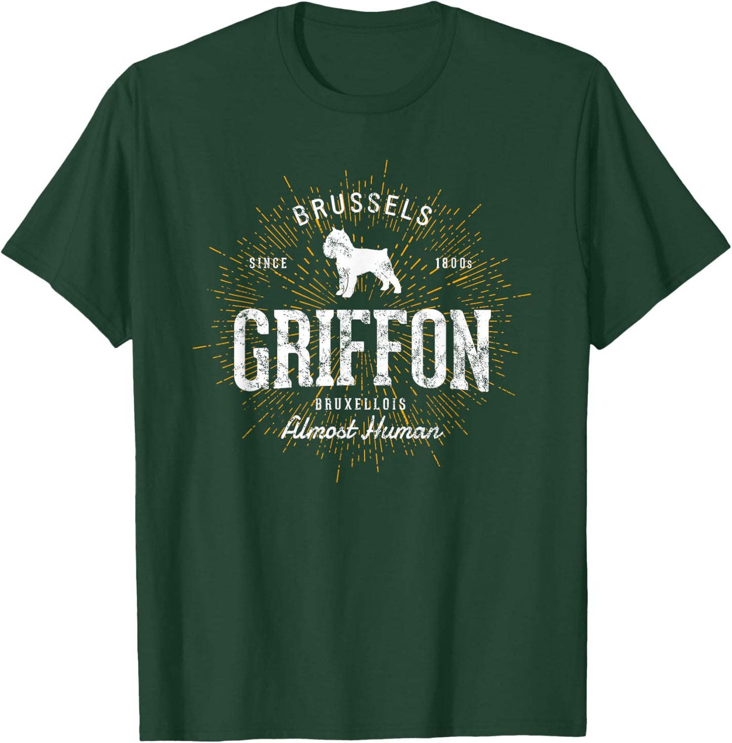 Vintage Style Retro Brussels Griffon T-Shirt - T-Shirt | Forest