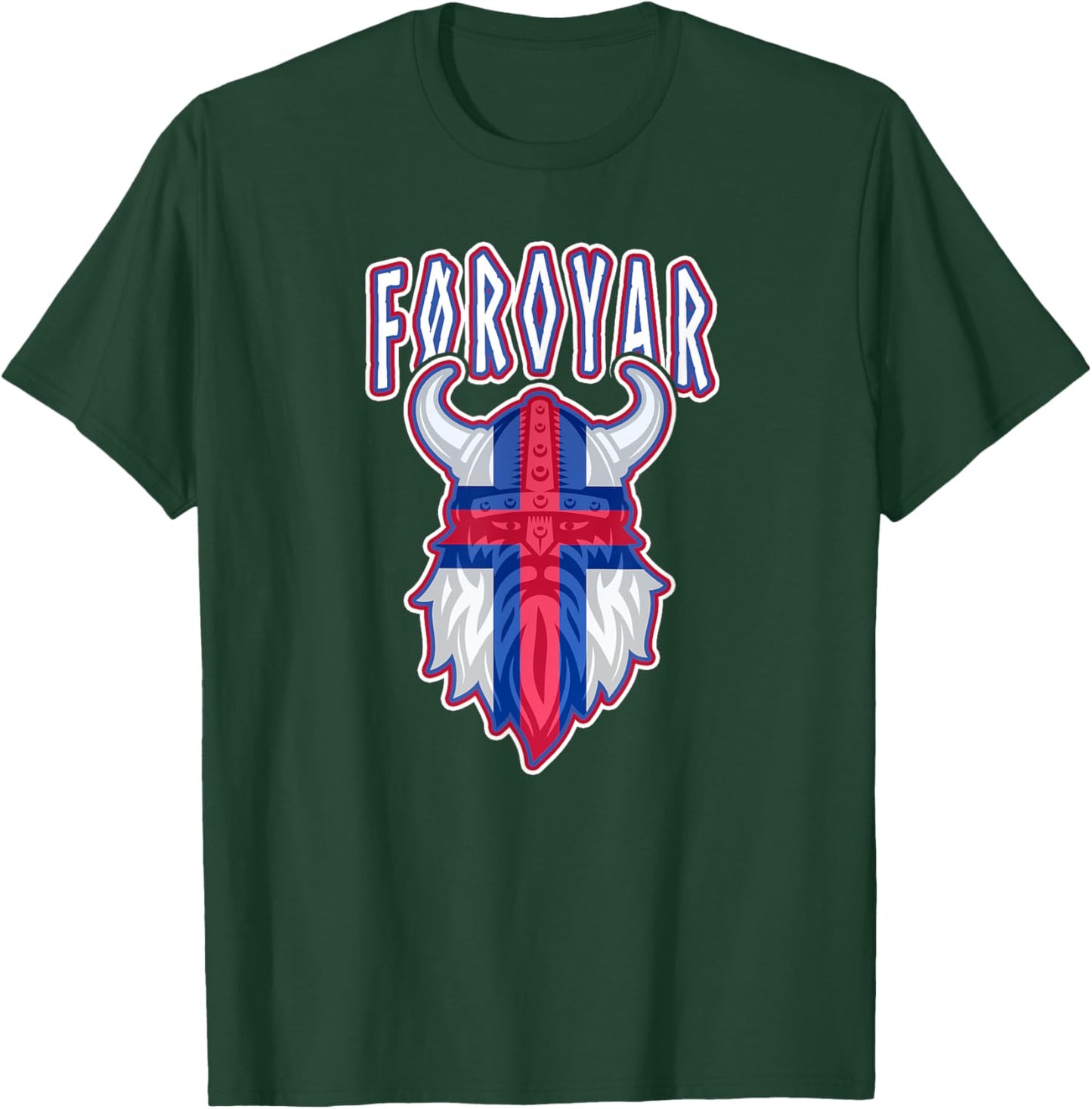 Faroe Islands Faroese Flag Føroyar Viking Gifts Scandinavia T-Shirt - T-Shirt | Forest