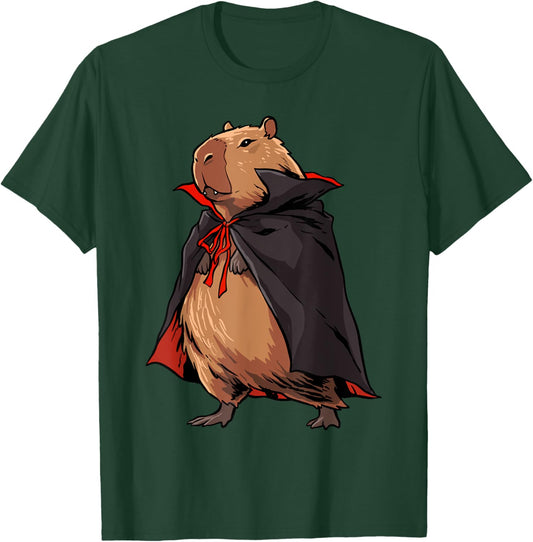 Capybara Shirt Halloween Capybara Vampire Vampybara Rodent T-Shirt - T-Shirt | Forest