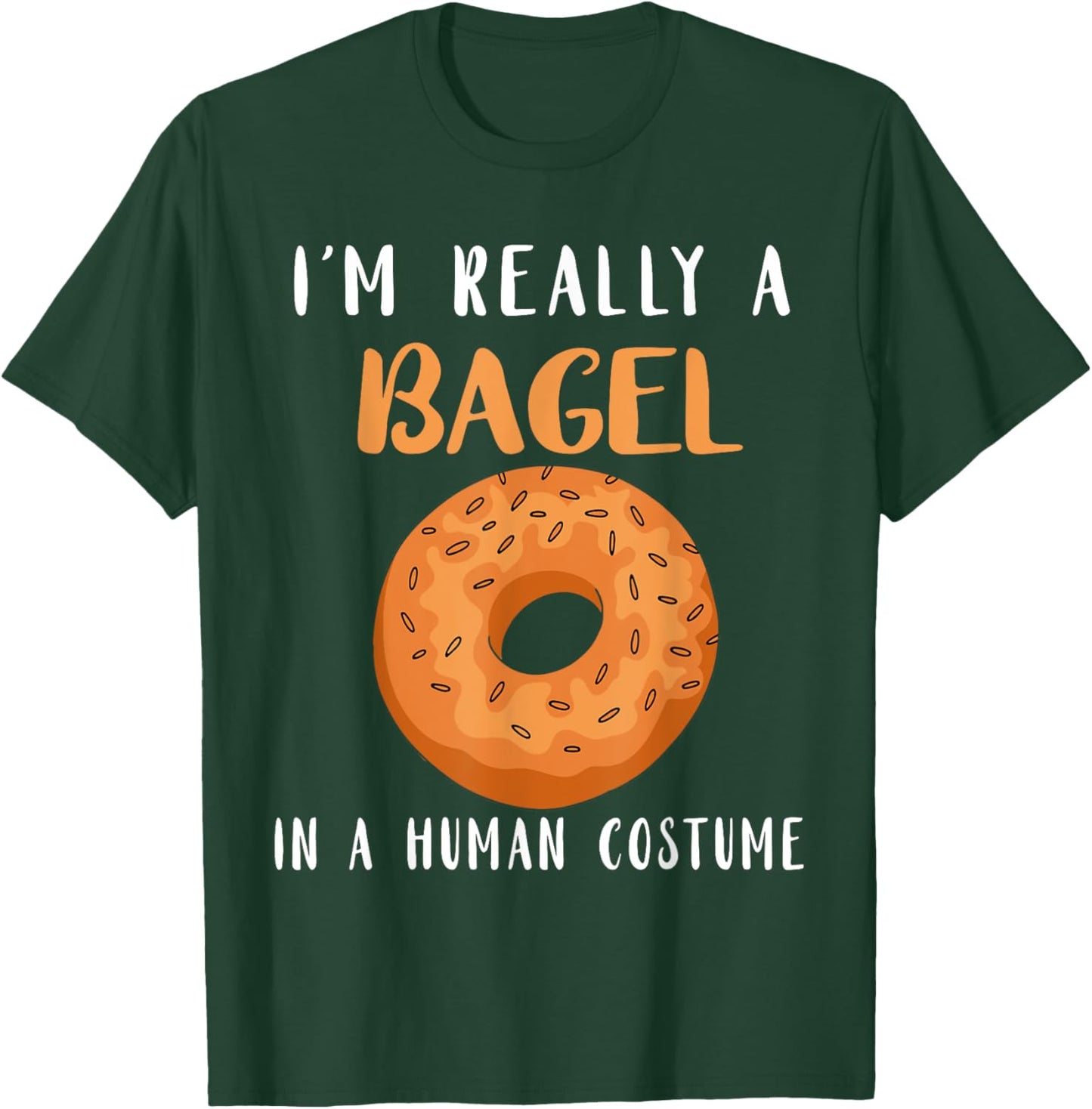 Bagels Human Costume Baker Baking Bagel Lover Bagel T-Shirt - T-Shirt | Forest