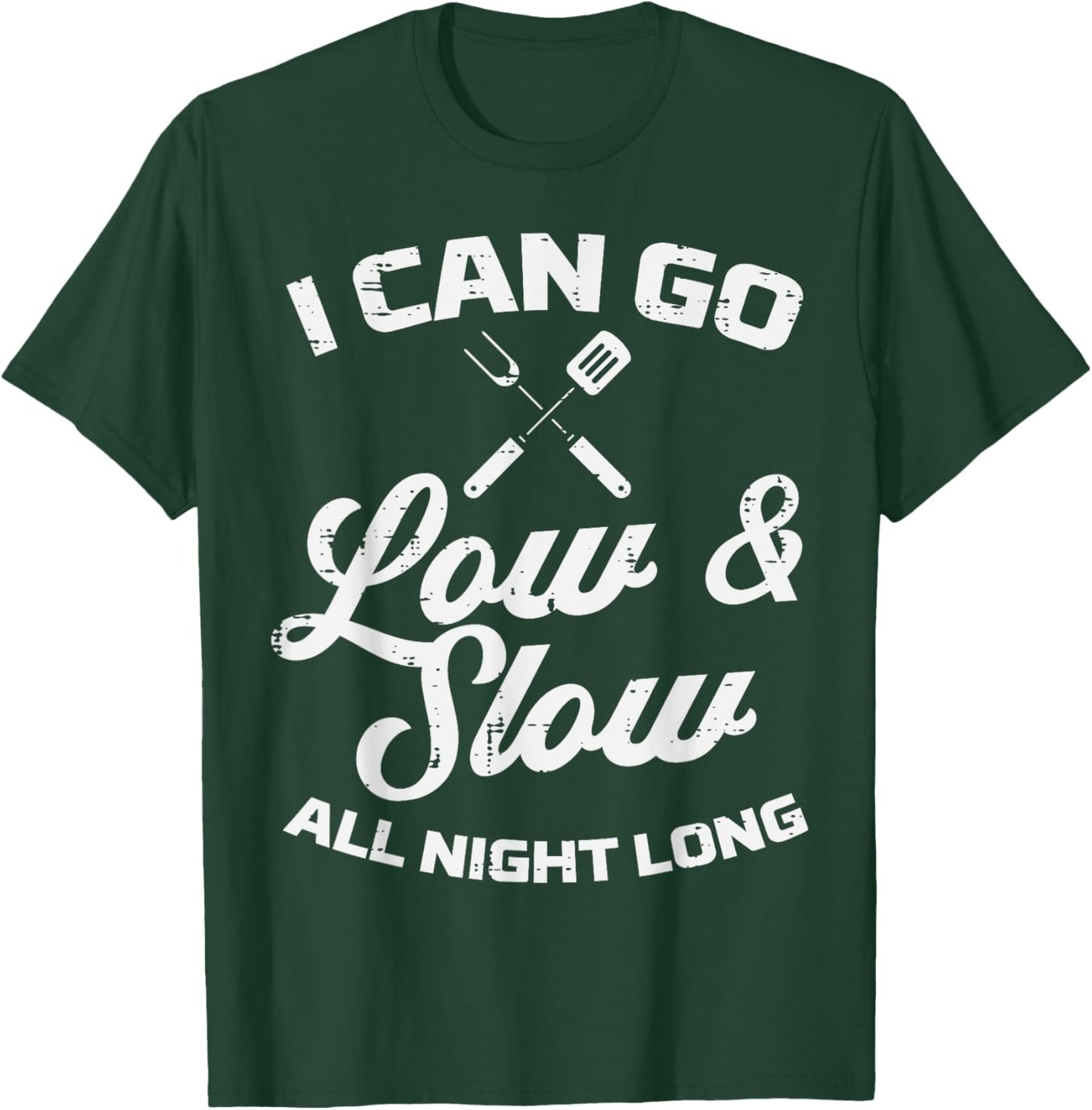 Low Slow All Night Long Bbq Grilling Smoking Meat Smoker T-Shirt - T-Shirt | Forest