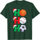 Ho Ho Ho Boys Christmas Sports Basketball Baseball Soccer T-Shirt - T-Shirt | Forest