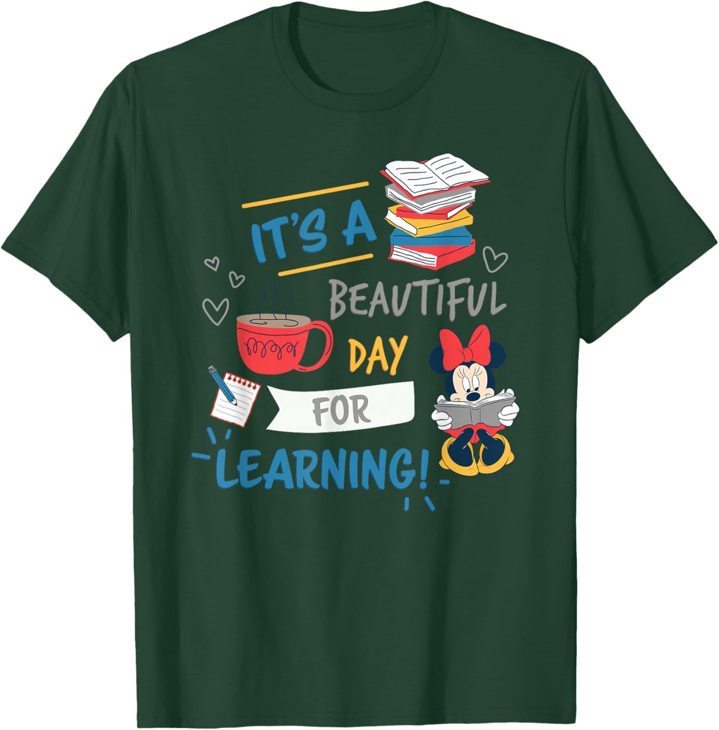 Disney Minnie Mouse Beautiful Day for Learning Teacher's Day T-Shirt - T-Shirt | Forest