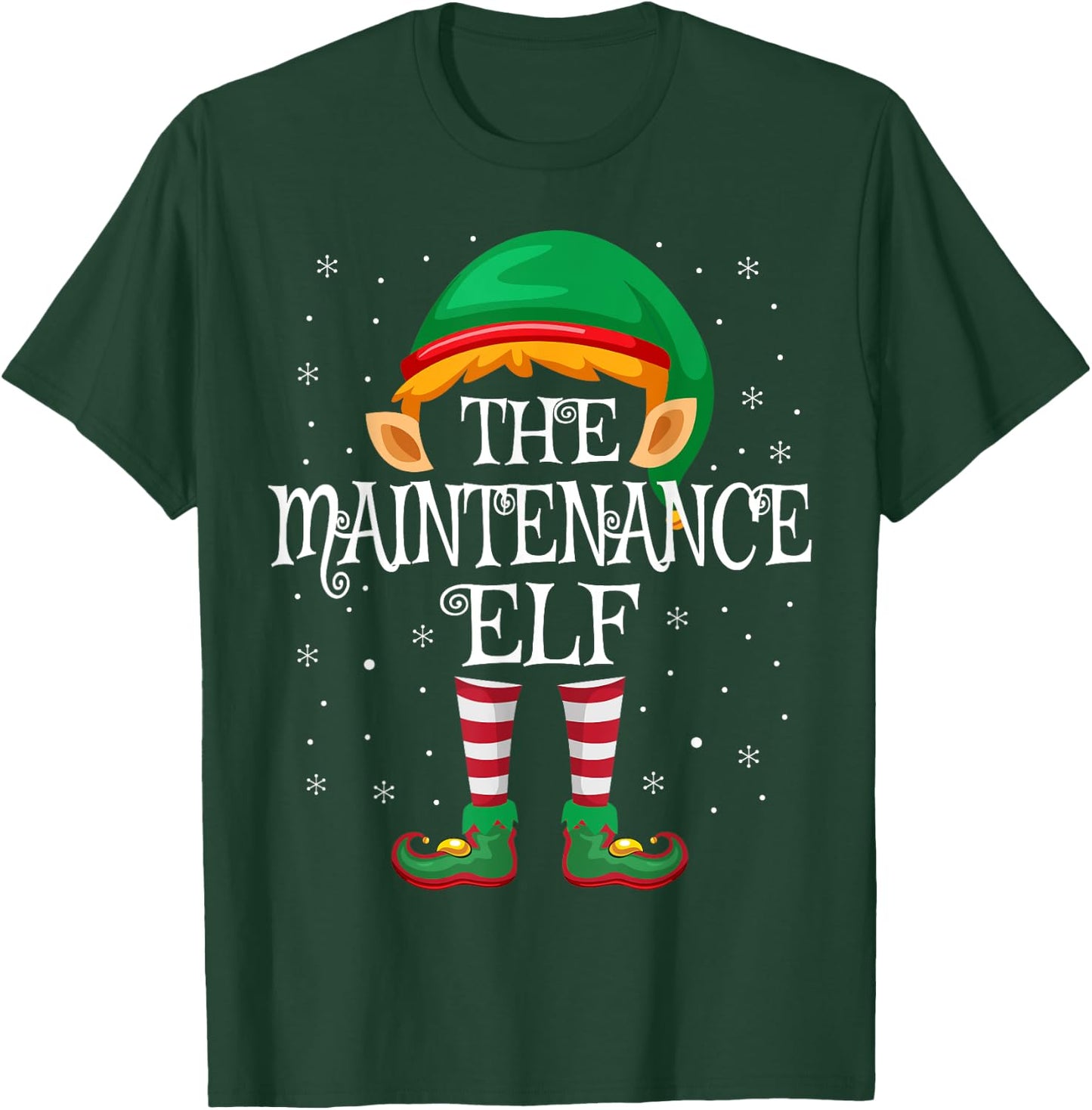 The Maintenance Elf Family Matching Group Christmas T-Shirt - T-Shirt | Forest