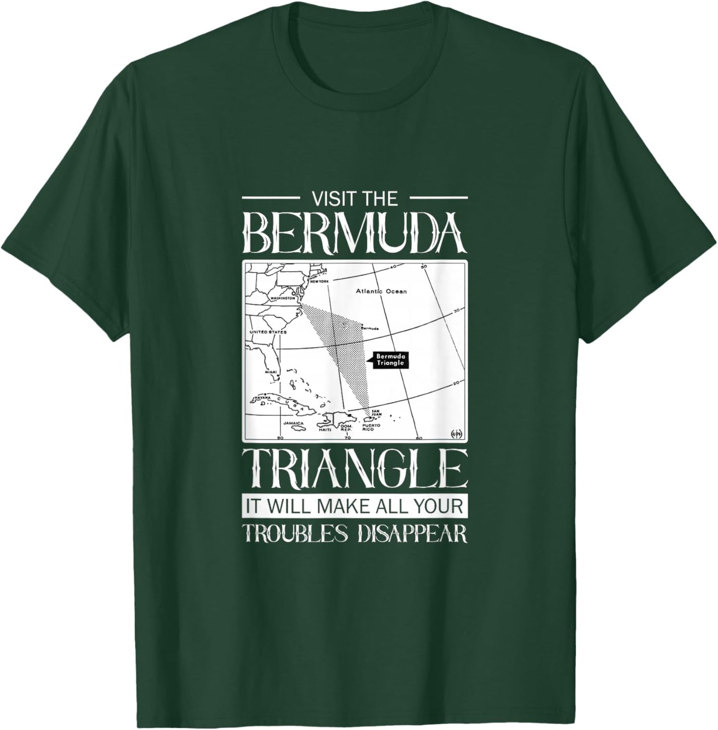 Visit The Bermuda Triangle Water Ocean Triangle T-Shirt - T-Shirt | Forest