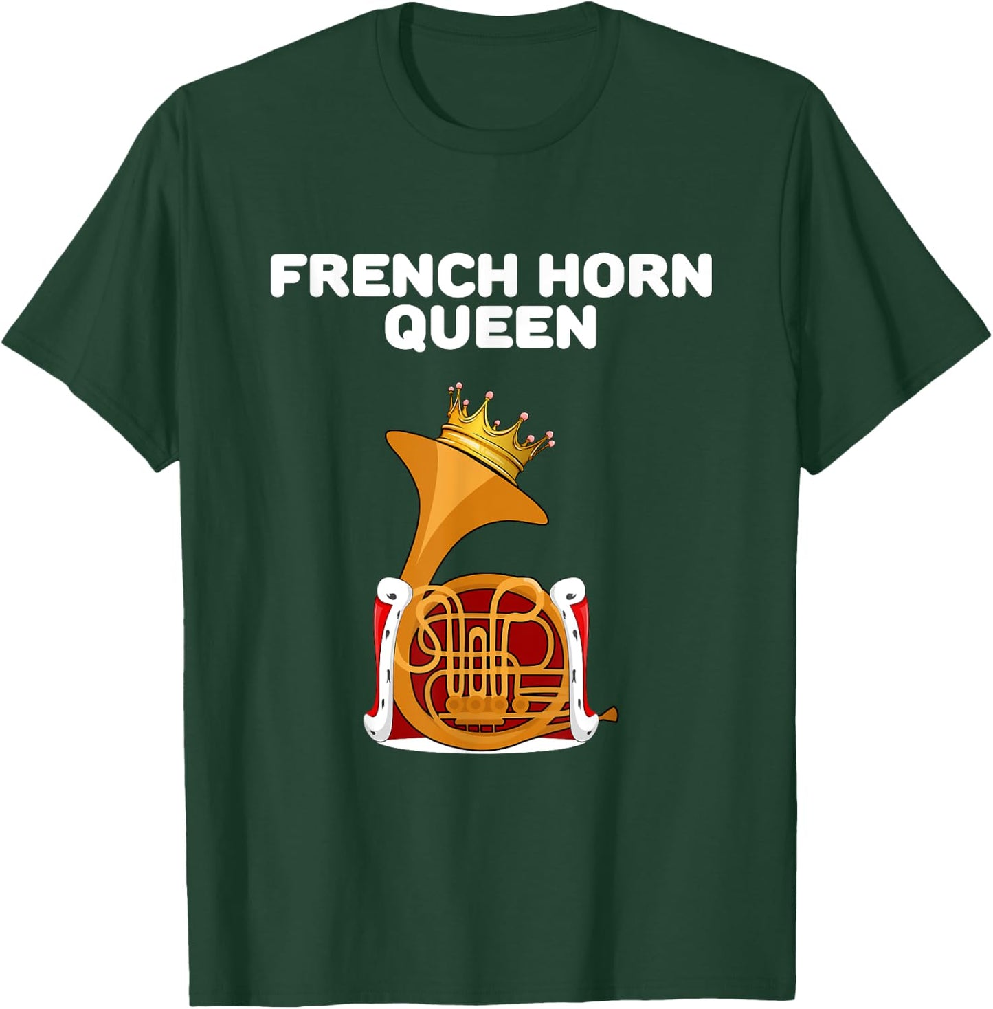 Girls French Horn Queen | French Horn T-Shirt - T-Shirt | Forest