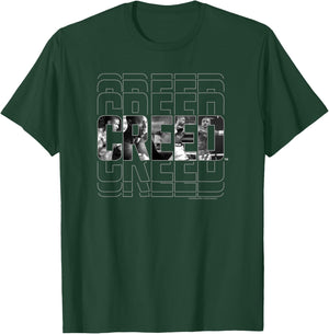 Creed Black & White Movie Frames Epic Text Logo T-Shirt - T-Shirt | Forest