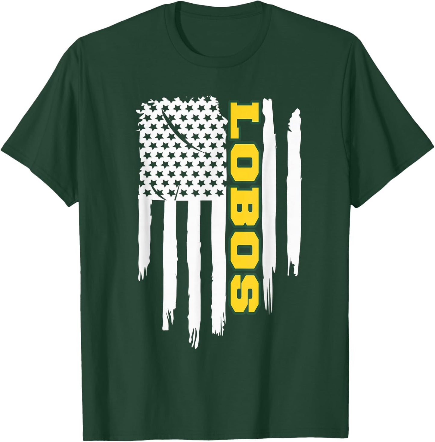 Longview Lobos American Flag T-Shirt - T-Shirt | Forest