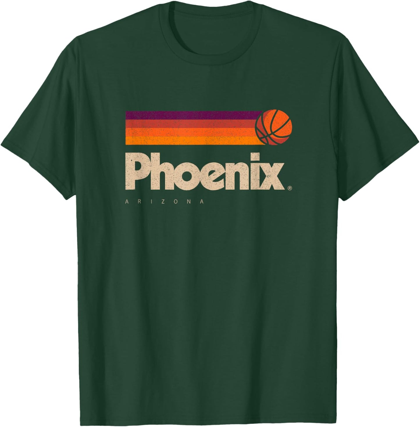 Phoenix Basketball B-Ball City Arizona Retro Phoenix T-Shirt - T-Shirt | Forest