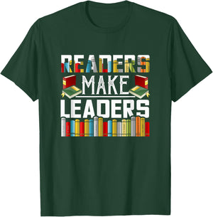 Funny Reader Gifts Readers Make Leaders - -Kids, Black, Small T-Shirt - T-Shirt | Forest
