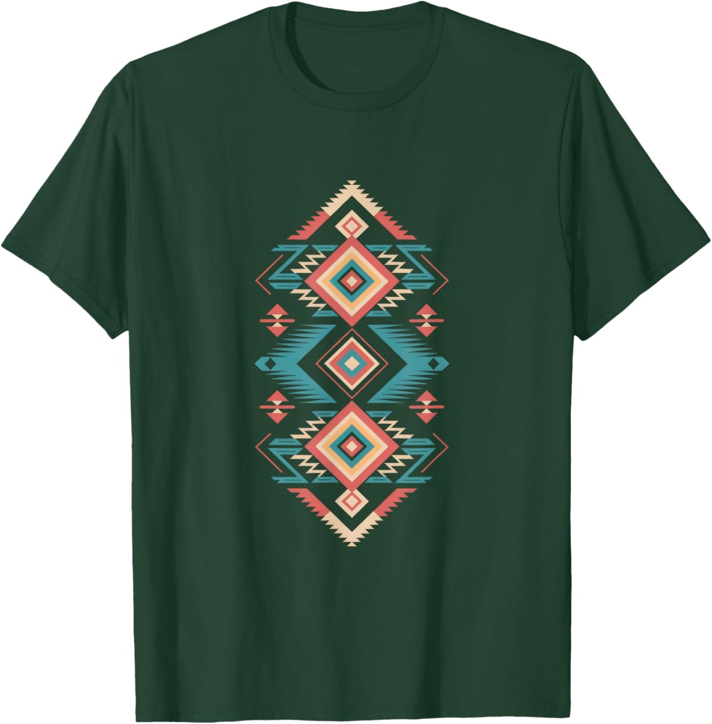 Geometrisches Muster Indianer Geometrisch Azteken T-Shirt - T-Shirt | Forest