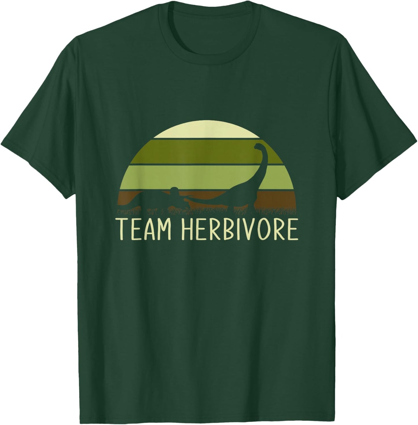 Vegan & Vegetarian Quotes Team Herbivore Vegetarian - Adult - Black - Small - Short Sleeve - - Modern Animal Pattern - All Seasons - 1 Count T-Shirt - T-Shirt | Forest