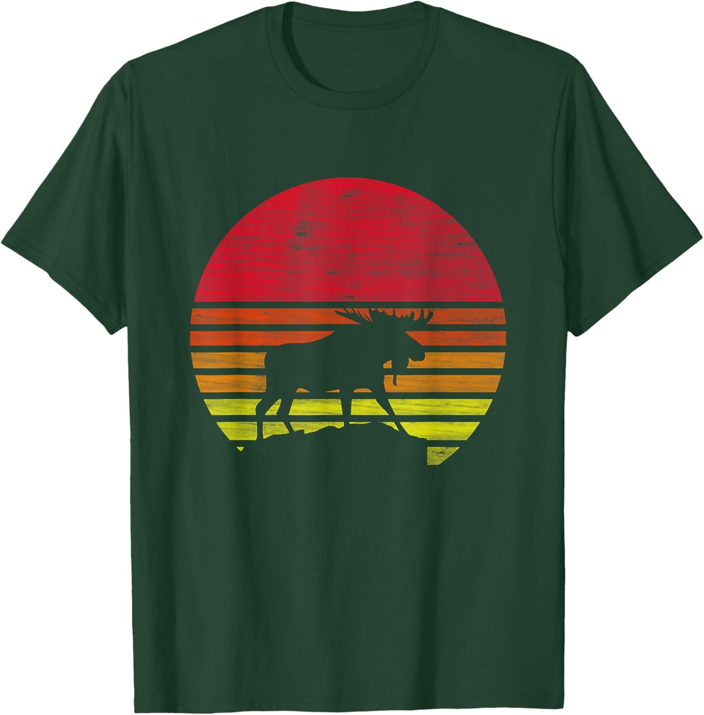 Retro moose silhouette T-Shirt - T-Shirt | Forest
