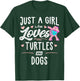 Just A Girl Who Loves Turtles And Dogs Gift Women T-Shirt - T-Shirt | Forest