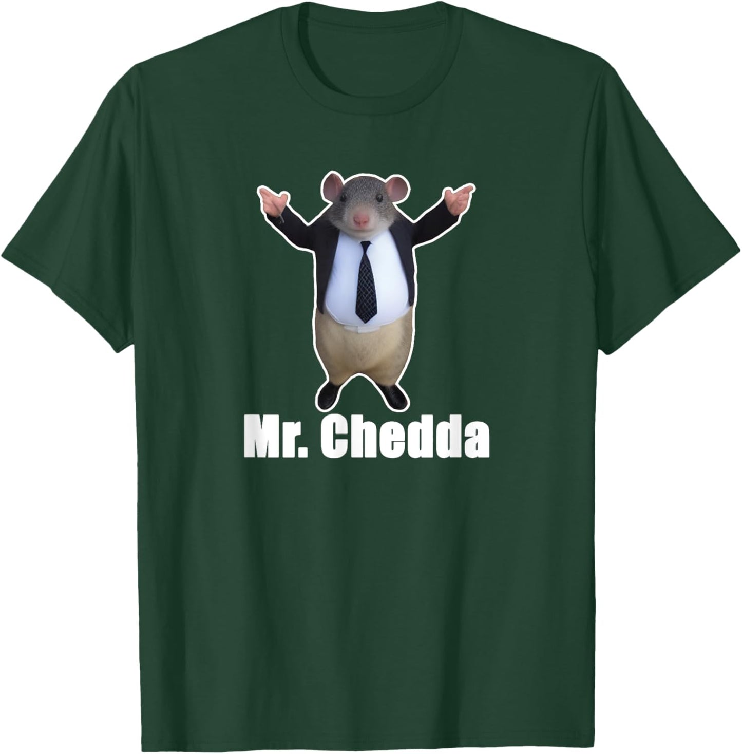Mr Chedda Memes Black Cartoon Meme , -Adults, Small, Short Sleeve T-Shirt - T-Shirt | Forest