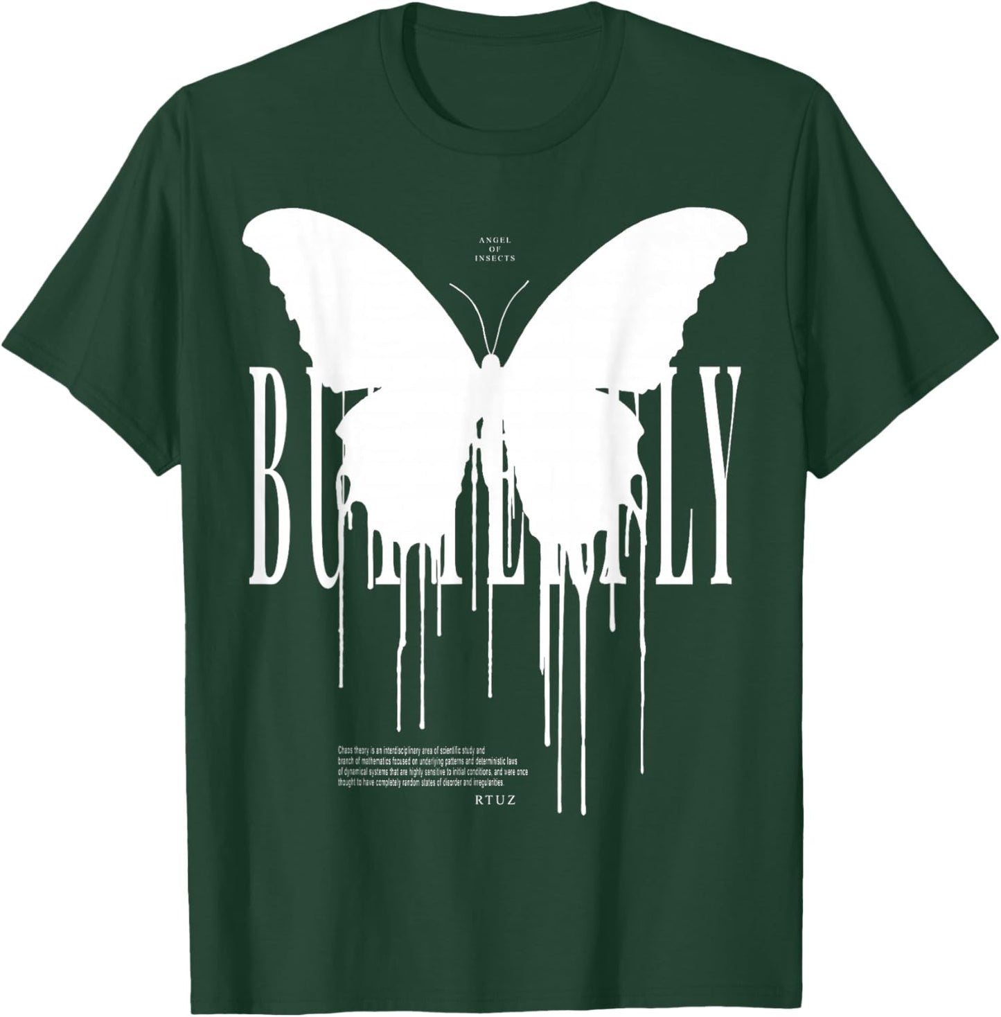 Butterfly Mode Hip Hop Fashion Damen Herren Schmetterling T-Shirt - T-Shirt | Forest
