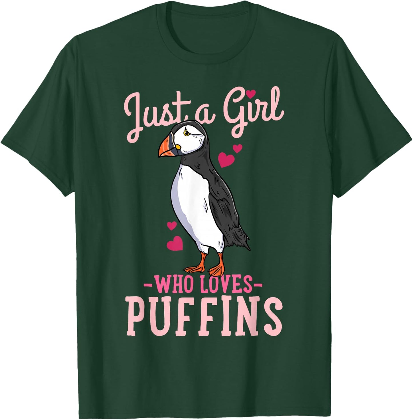 Puffin Iceland Just a Girl Who Loves Puffins T-Shirt - T-Shirt | Forest