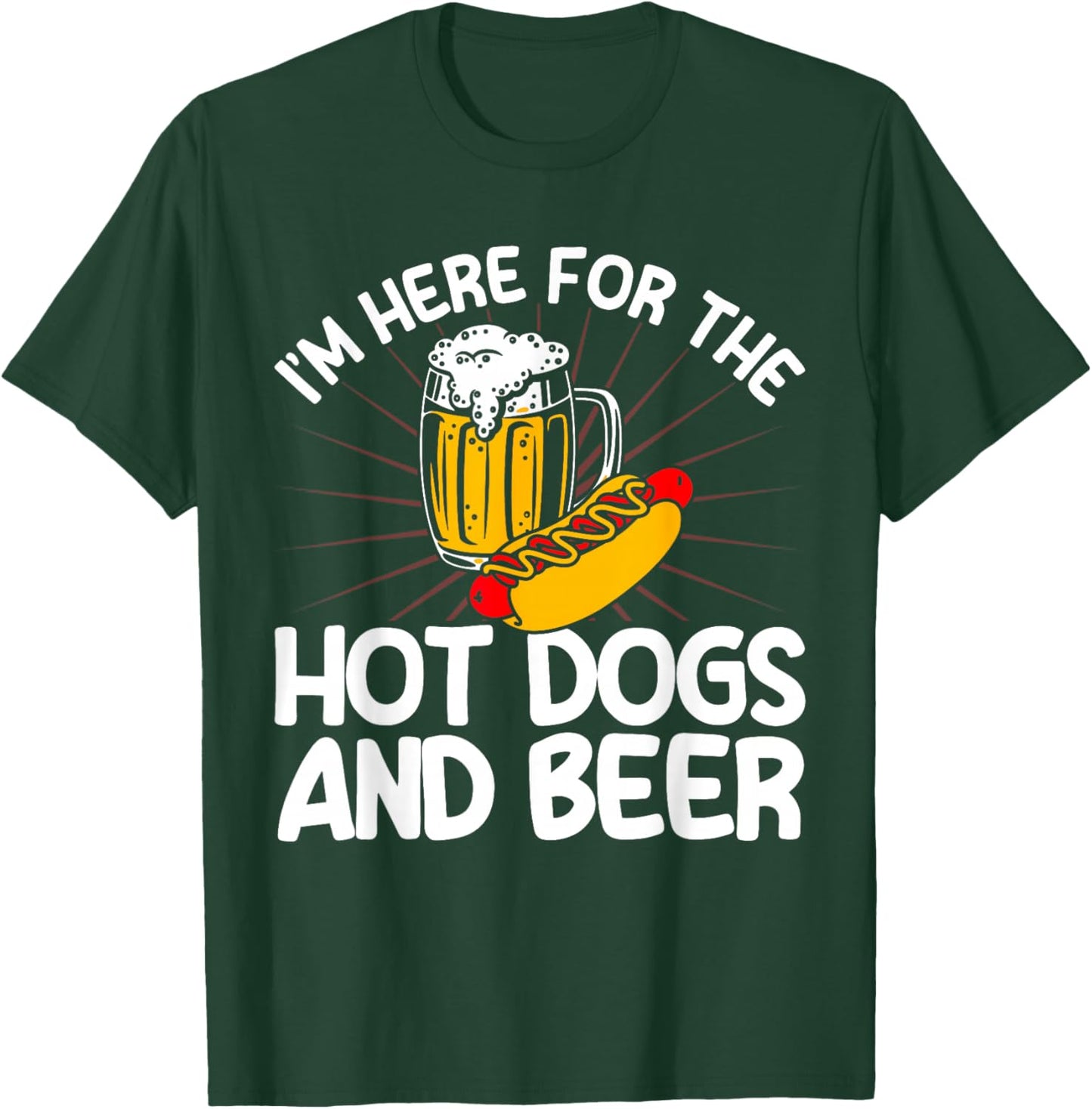 Hot Dog Adult For The Hot Dogs And Beer T-Shirt - T-Shirt | Forest