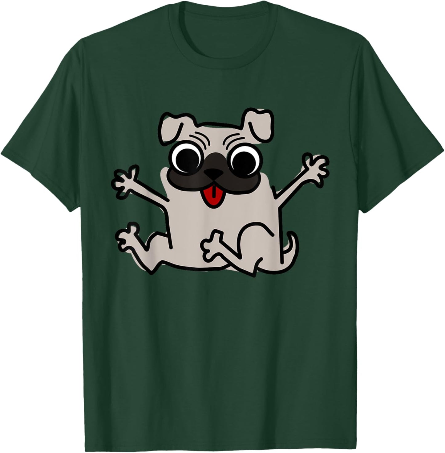 Pug Dog Cute Logo T-Shirt - T-Shirt | Forest