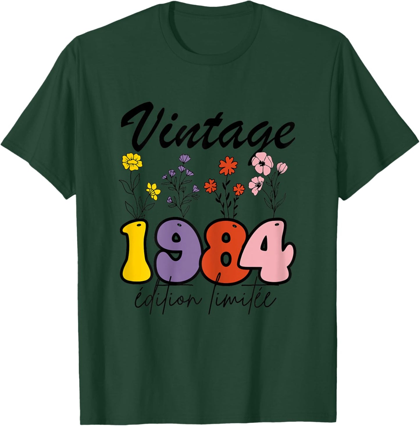 Vintage 1984 Limited Edition Birth Year Gift Woman , white, Female X-Small T-Shirt - T-Shirt | Forest