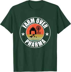 Vintage Farm Over Pharma Mom Dad Family Farming T-Shirt - T-Shirt | Forest