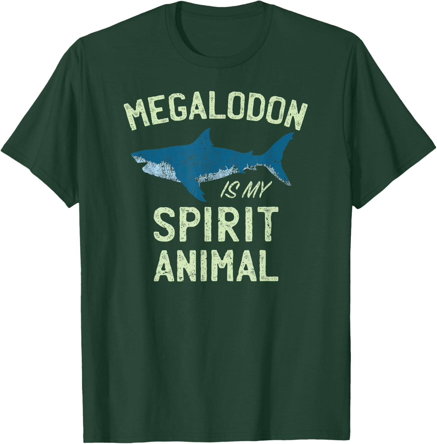 Meg Megalodon Spirit Animal Funny Shark Gift T Shirt T-Shirt - T-Shirt | Forest