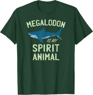 Meg Megalodon Spirit Animal Funny Shark Gift T Shirt T-Shirt - T-Shirt | Forest