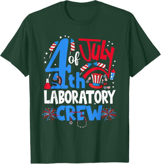 4th Of July Laboratory Crew Laboratory Tech 4th Of July Men T-Shirt - T-Shirt | Forest