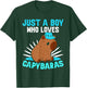Just A Boy Who Loves Capybaras Lover Capybara Rodent Animal T-Shirt - T-Shirt | Forest