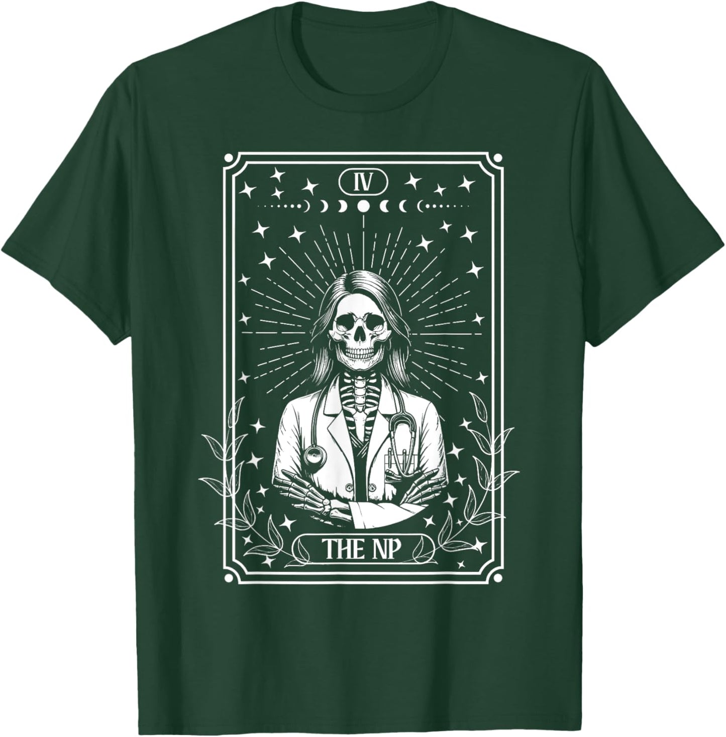 The Nurse Practitioner Tarot Card Skeleton NP RN Registered T-Shirt - T-Shirt | Forest