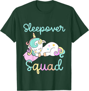 Sleepover Squad Pajamas Girls Unicorn Slumber Party Toddler T-Shirt - T-Shirt | Forest
