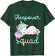 Sleepover Squad Pajamas Girls Unicorn Slumber Party Toddler T-Shirt - T-Shirt | Forest
