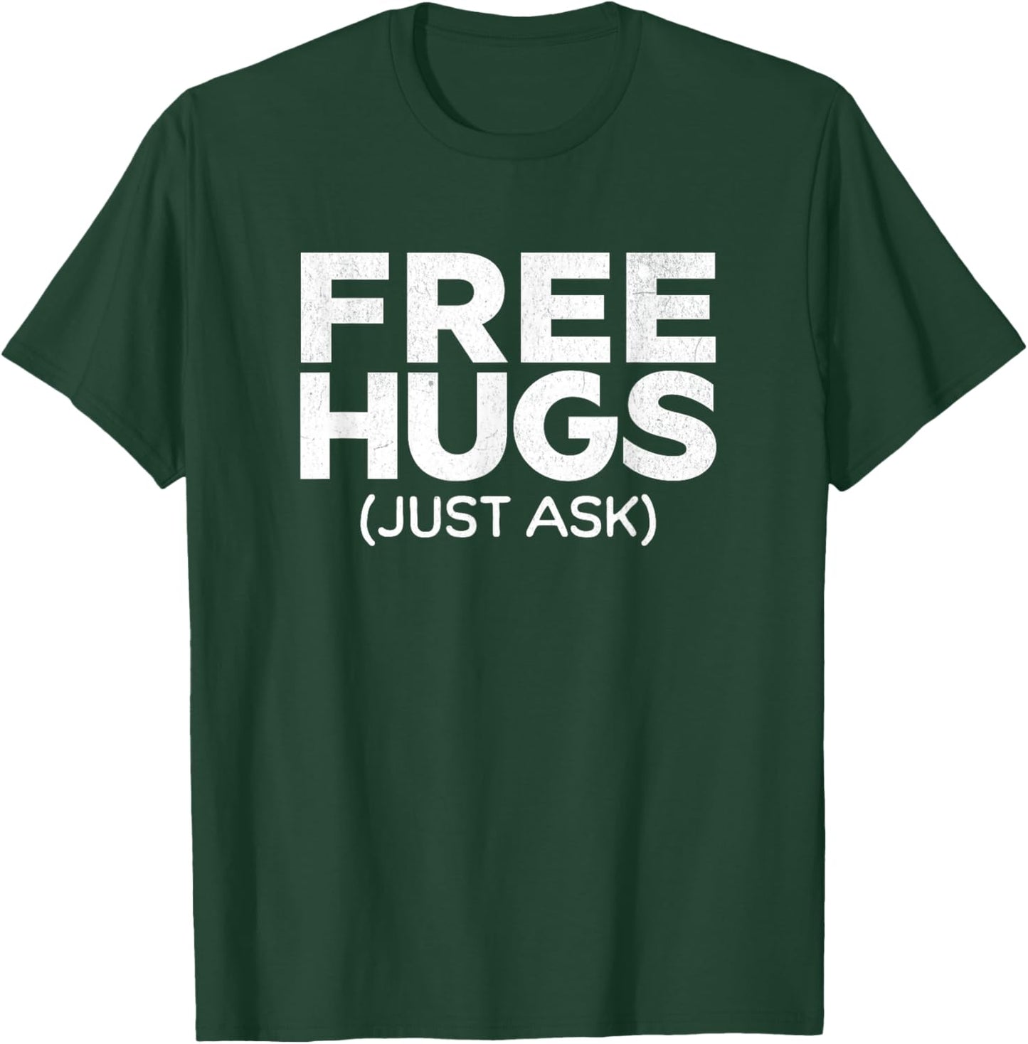 Funny Free Hugs -Adults Black Cotton Short Sleeve Small T-Shirt - T-Shirt | Forest