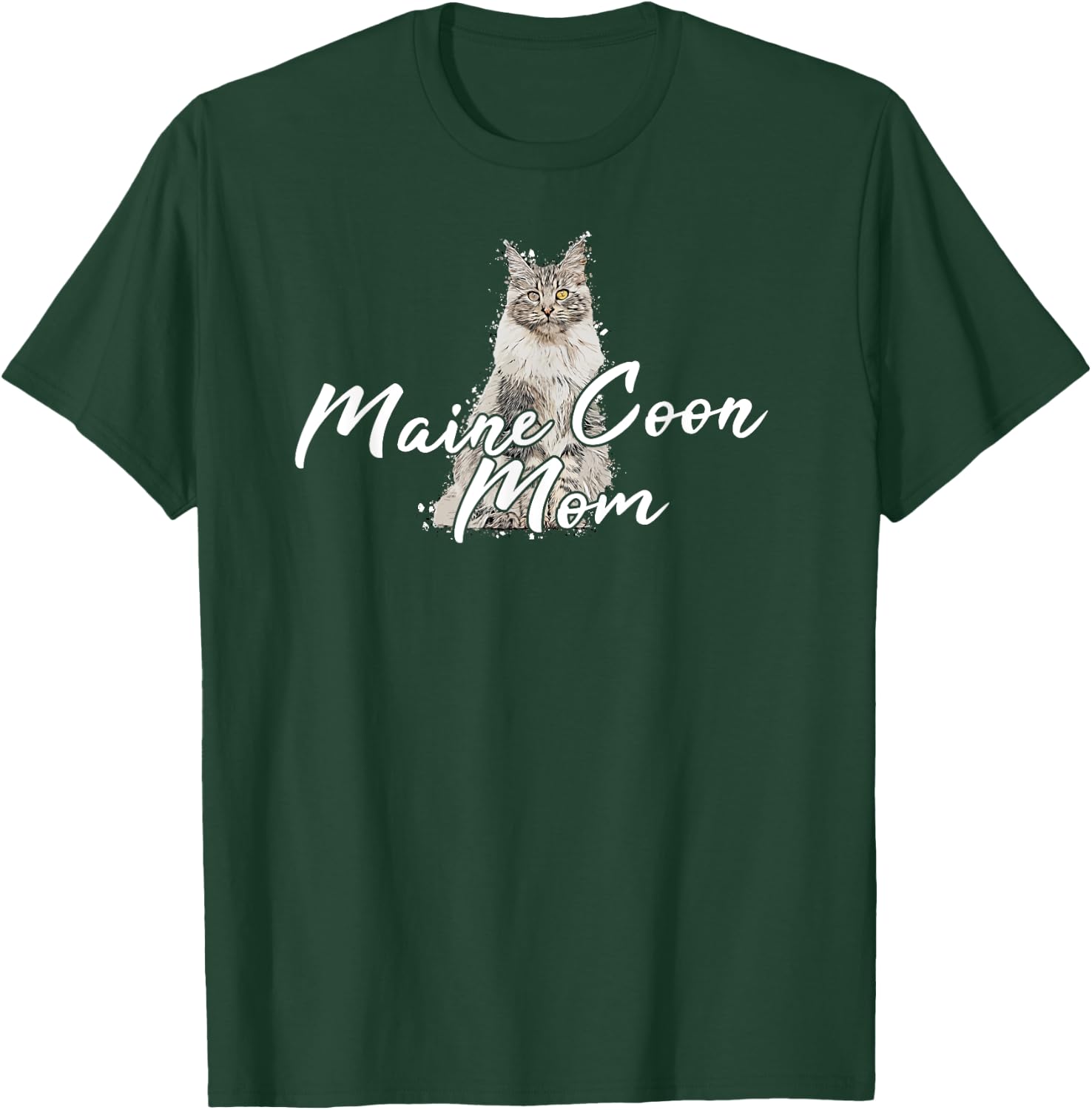 Maine Coon Cat Cats kitten Maine Coon Maine Coon Mom Men Women Girls Kids T-Shirt - T-Shirt | Forest
