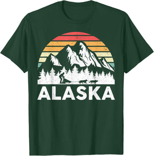 Alaska - Dog Sledding Mush Husky sled dogs Mushing Musher T-Shirt - T-Shirt | Forest