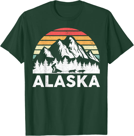 Alaska - Dog Sledding Mush Husky sled dogs Mushing Musher T-Shirt - T-Shirt | Forest