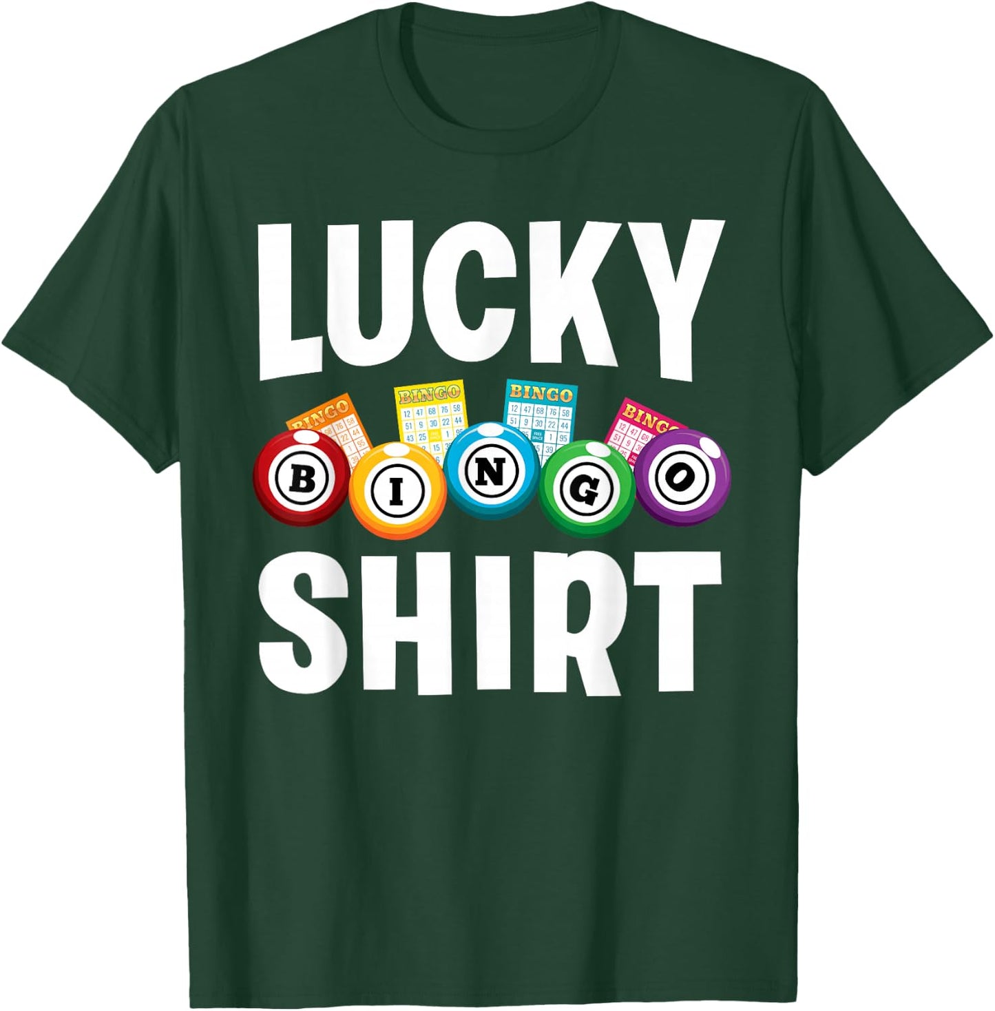 Cute Lucky Bingo Art Women Game Player Bingo Lovers T-Shirt - T-Shirt | Forest