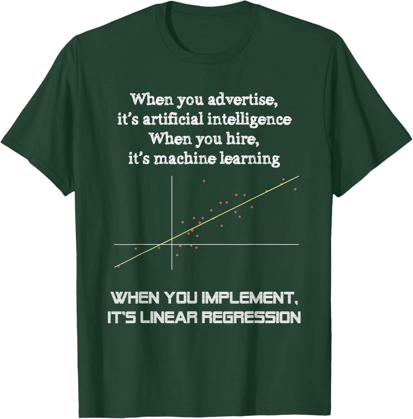 When You Implement It's Linear Regression - Machine Learning T-Shirt - T-Shirt | Forest