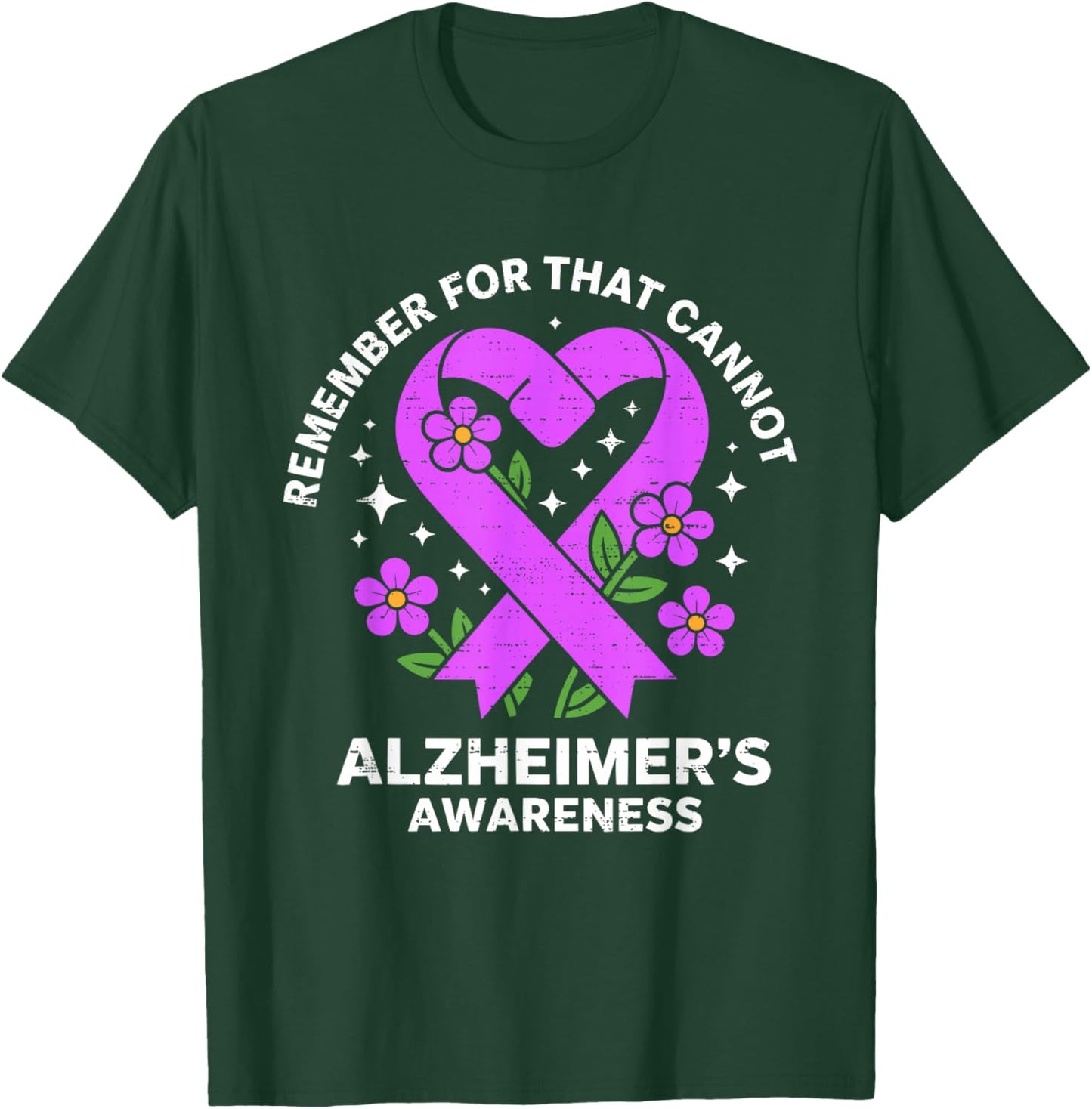 Alzheimer's Awareness Ribbon Purple Dementia Dad Mom Grandma T-Shirt - T-Shirt | Forest