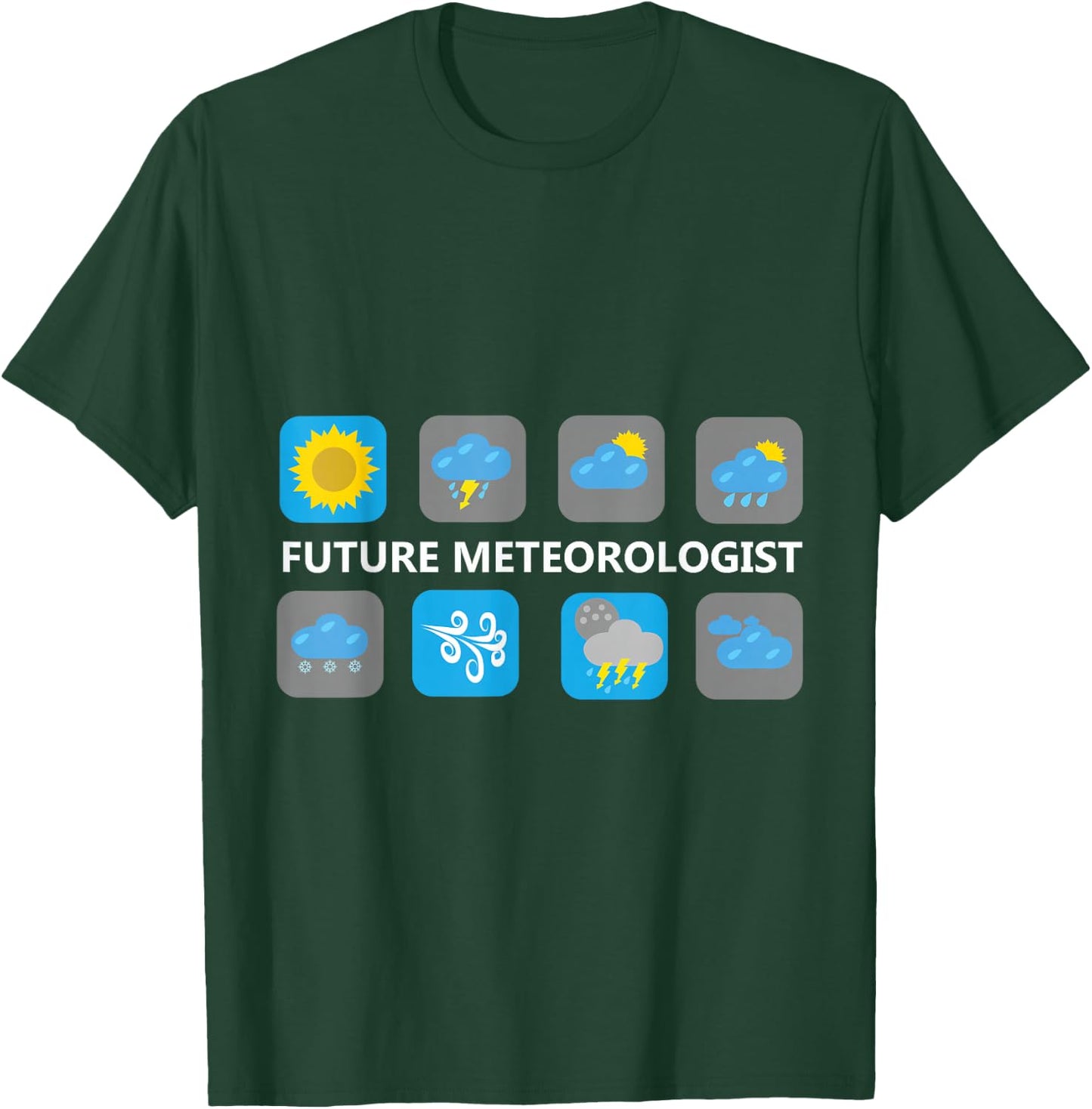 Weather Icon Future Meteorologist T-Shirt - T-Shirt | Forest