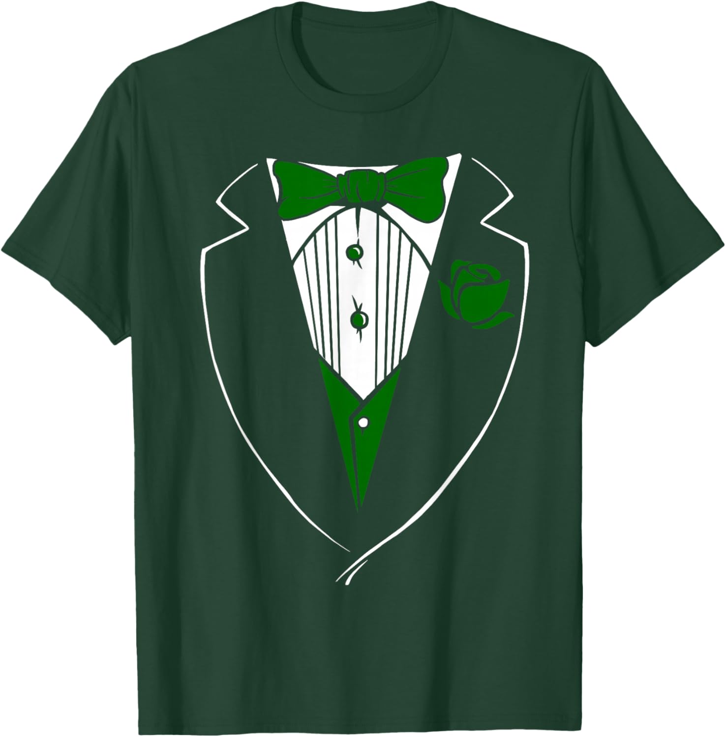 Tuxedo T Shirt with Green Bow & Boys T-Shirt - T-Shirt | Forest