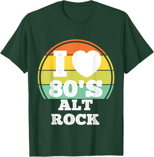 I Love 80s Alternative Rock Music 80's Party Concert Costume T-Shirt - T-Shirt | Forest