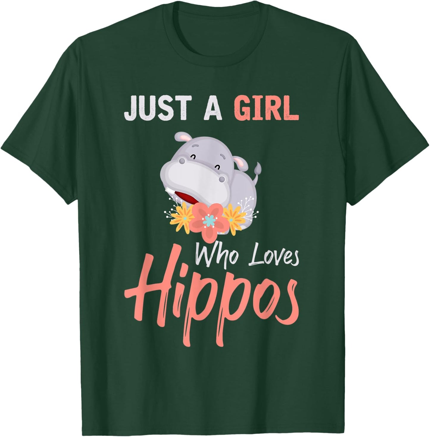Africa Animal Hippo Girls Women Gift Hippo T-Shirt - T-Shirt | Forest