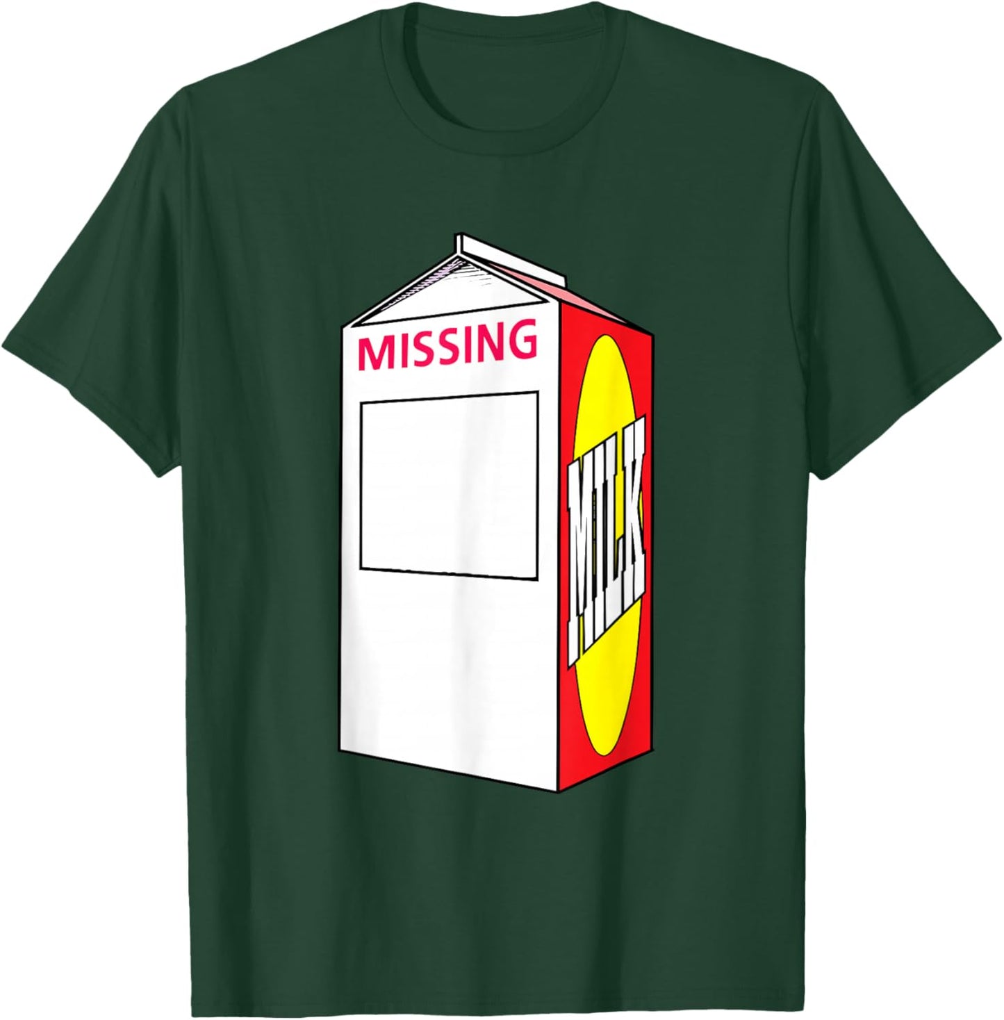 Missing Person milk Carton T-Shirt - T-Shirt | Forest