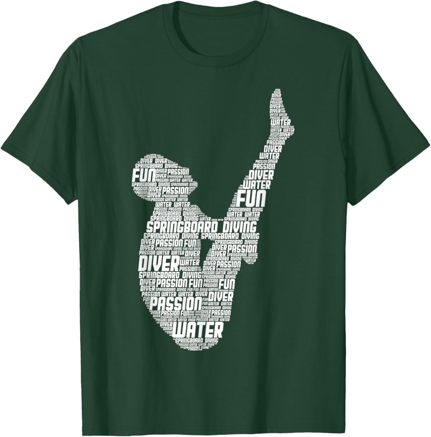 Springboard Diver Springboard Diving Platform Diving T-Shirt - T-Shirt | Forest