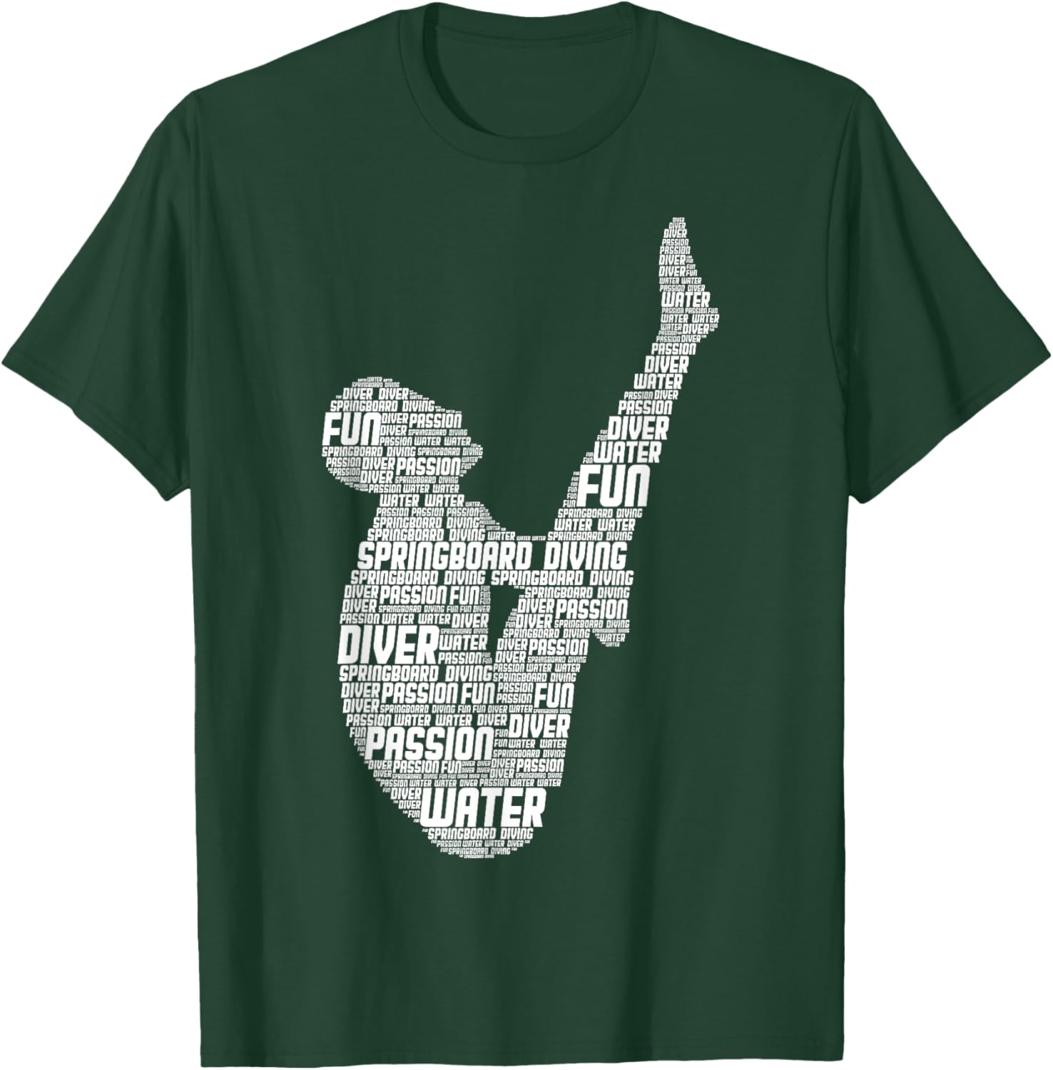 Springboard Diver Springboard Diving Platform Diving T-Shirt - T-Shirt | Forest